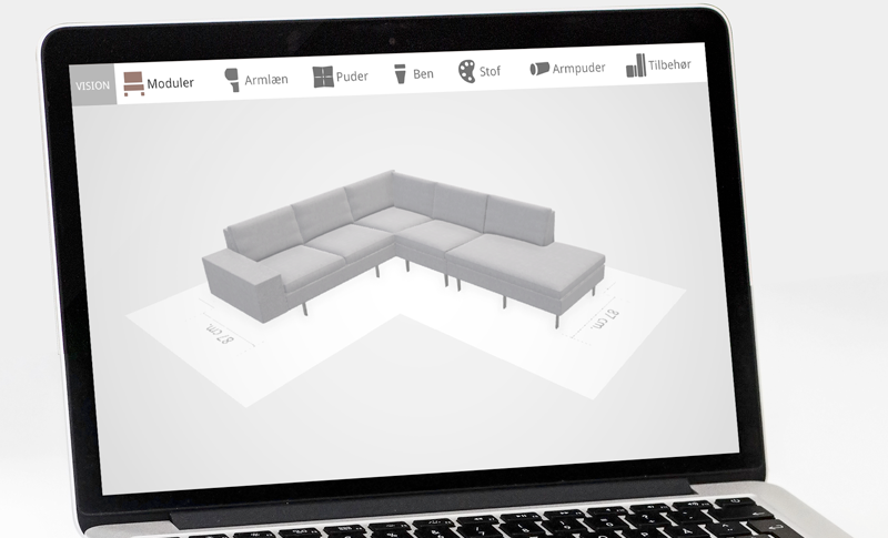 Design din egen unikke Vision Sofa med vores nye program